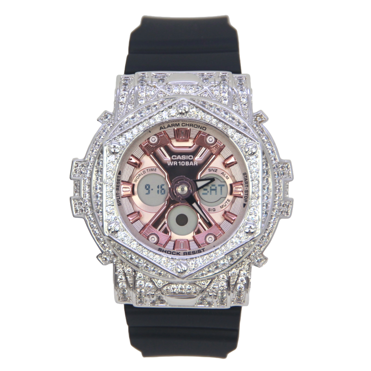 銀色 改裝手錶 BA-130-1A4 - Rokkaku