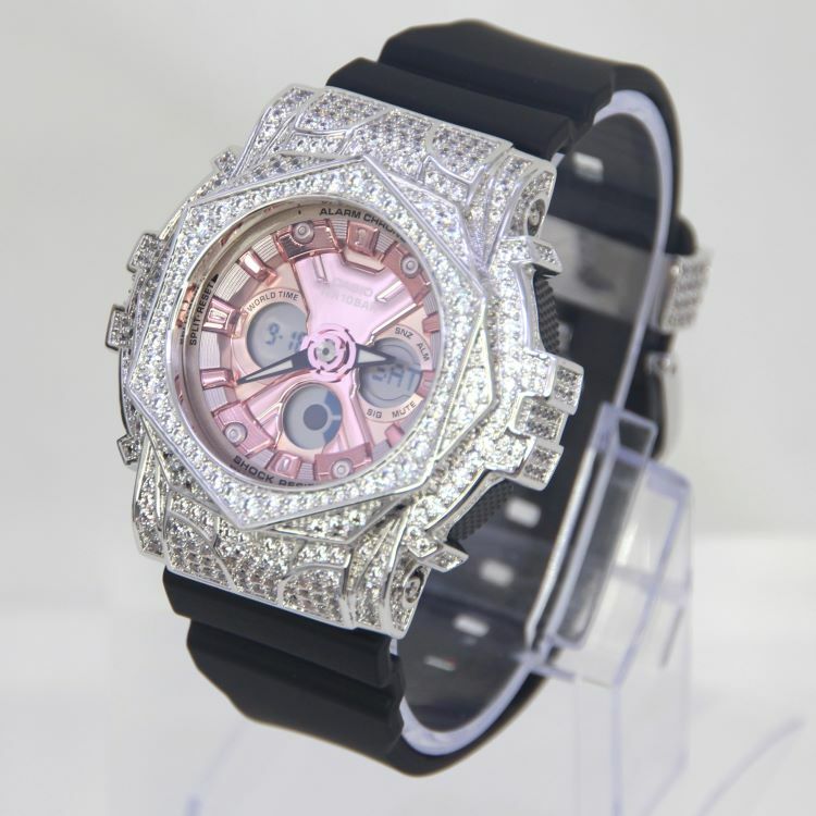 銀色 改裝手錶 BA-130-1A4 - 玫瑰