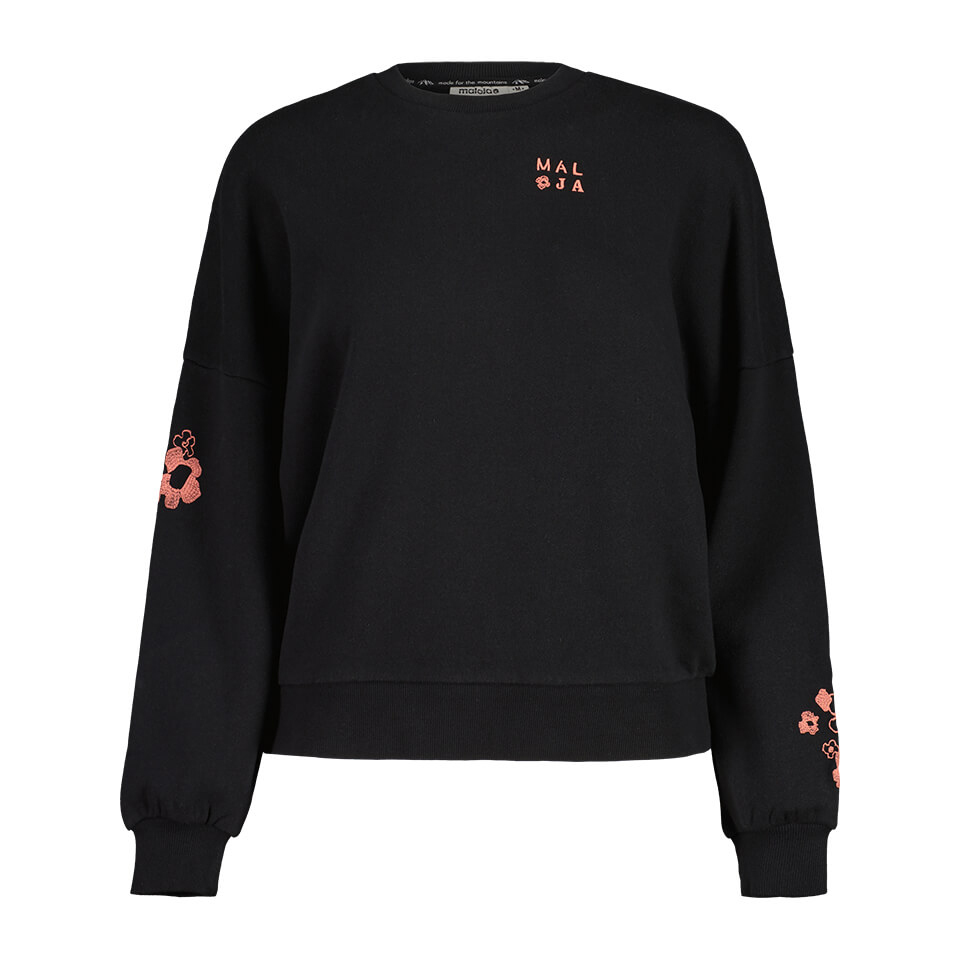 【MALOJA】女有機棉麻混紡圓領衫 / 23MA36422-[黑]