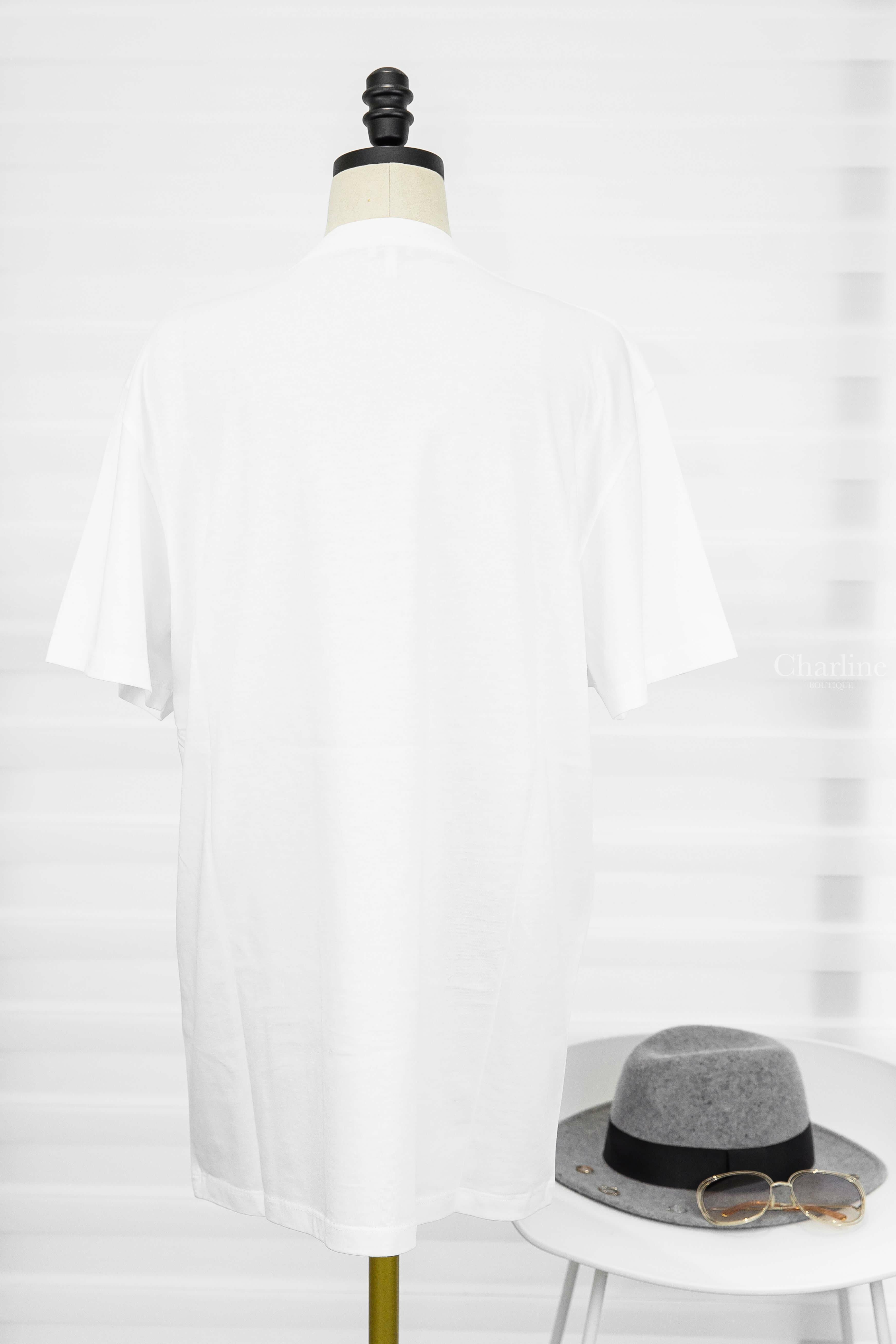 Loewe Regular Fit T-shirt In Cotton 白色刺繡黑色 Logo 短袖棉T-Charline Boutique精品代購