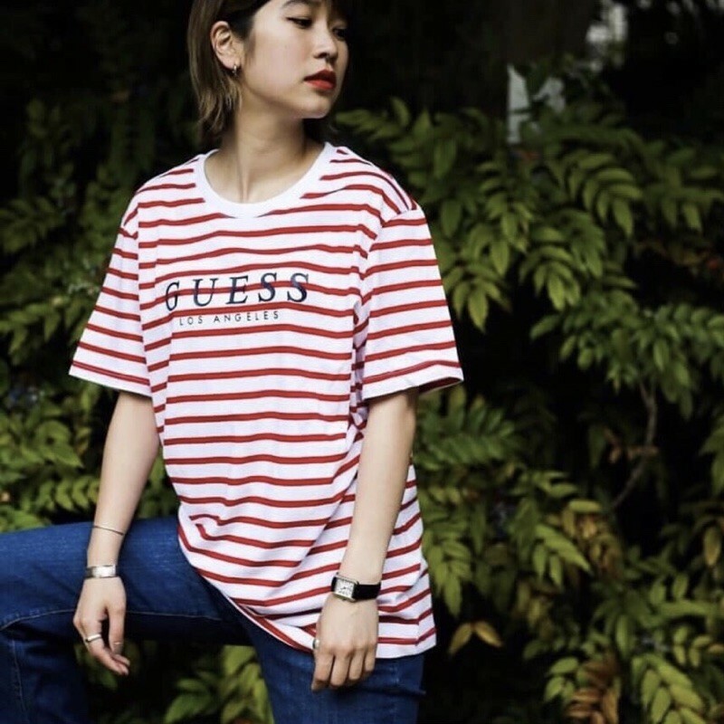 💥出清特價💥 GUESS LOS ANGELES 條紋 TEE (女款)