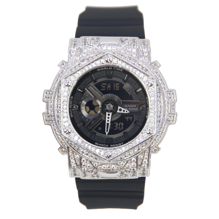 銀色 改裝手錶 BA-110XBC-1A - Rokkaku