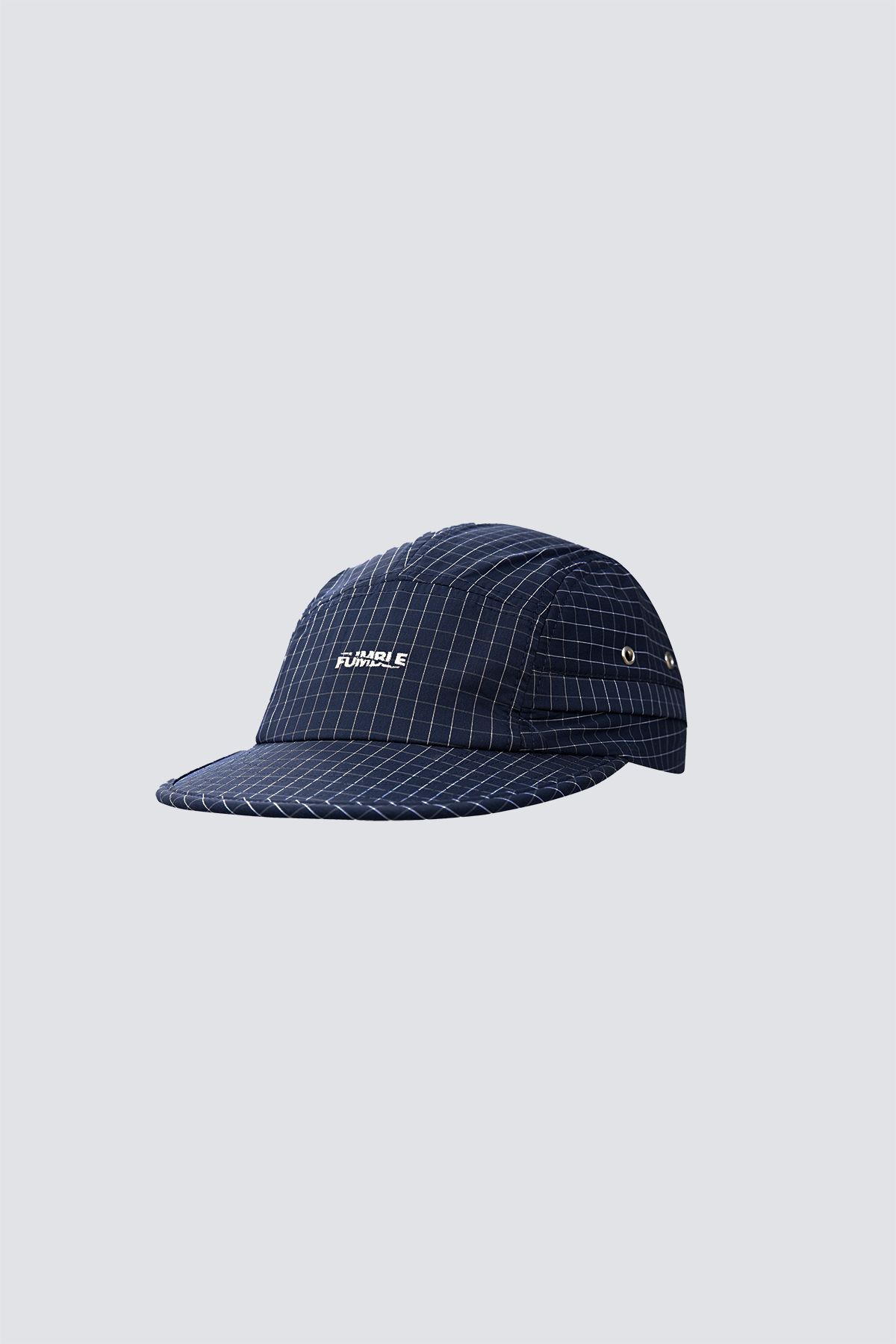 Blue and White Checkered 5 Panel Cap｜Hong Kong Original Design