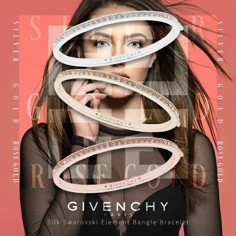 WSBA4699 Givenchy Silk Swarovski Element Bangle手鈪（無盒）（現貨）