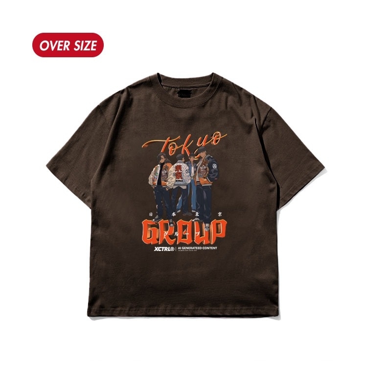 XCTRL 東京集團短T-咖啡