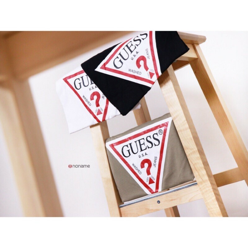 💥出清特價💥 GUESS 經典大LOGO 短TEE 短袖 墨綠 (男款)