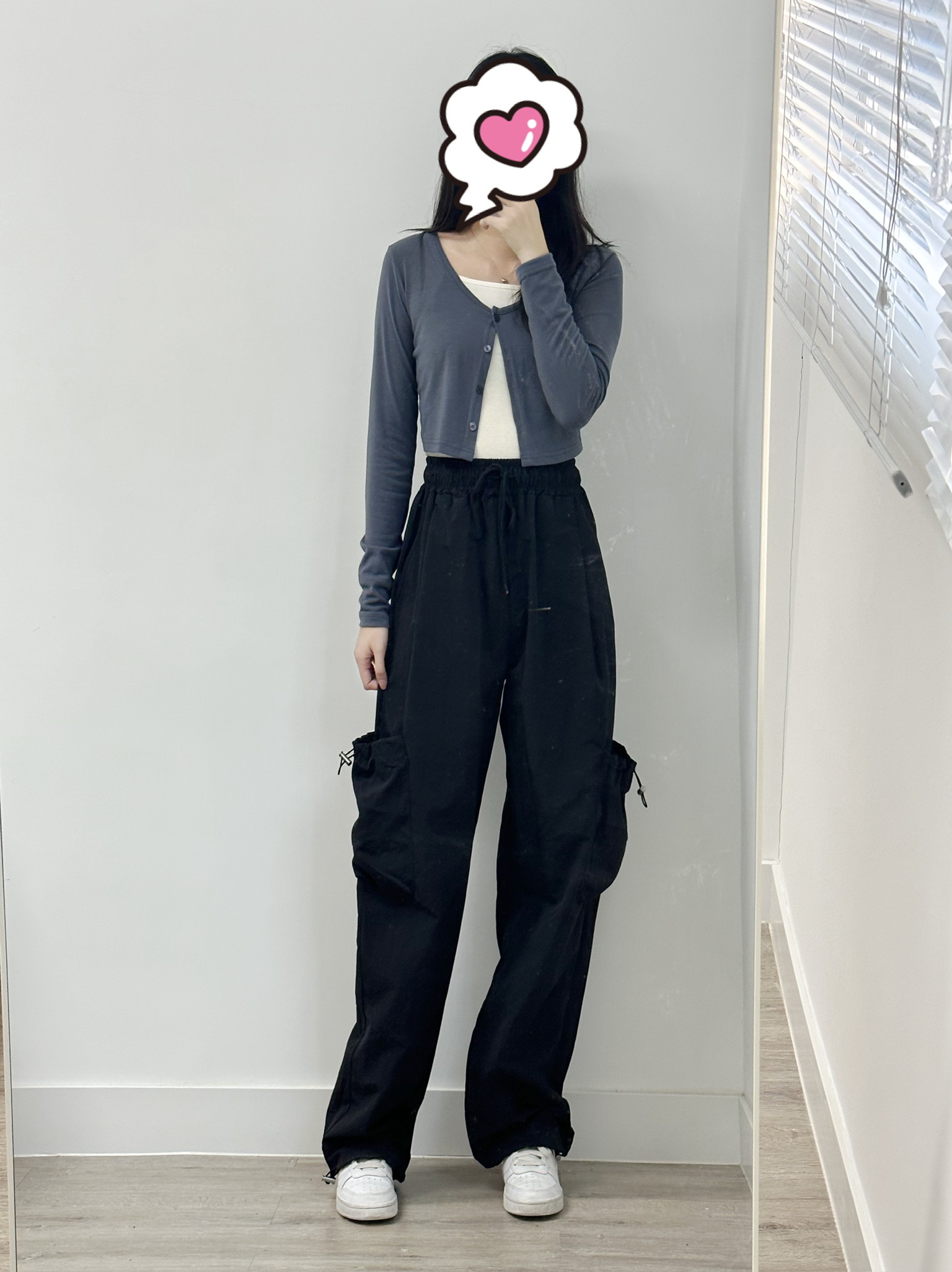 【優惠現貨】韓國抽繩工裝褲（2色）