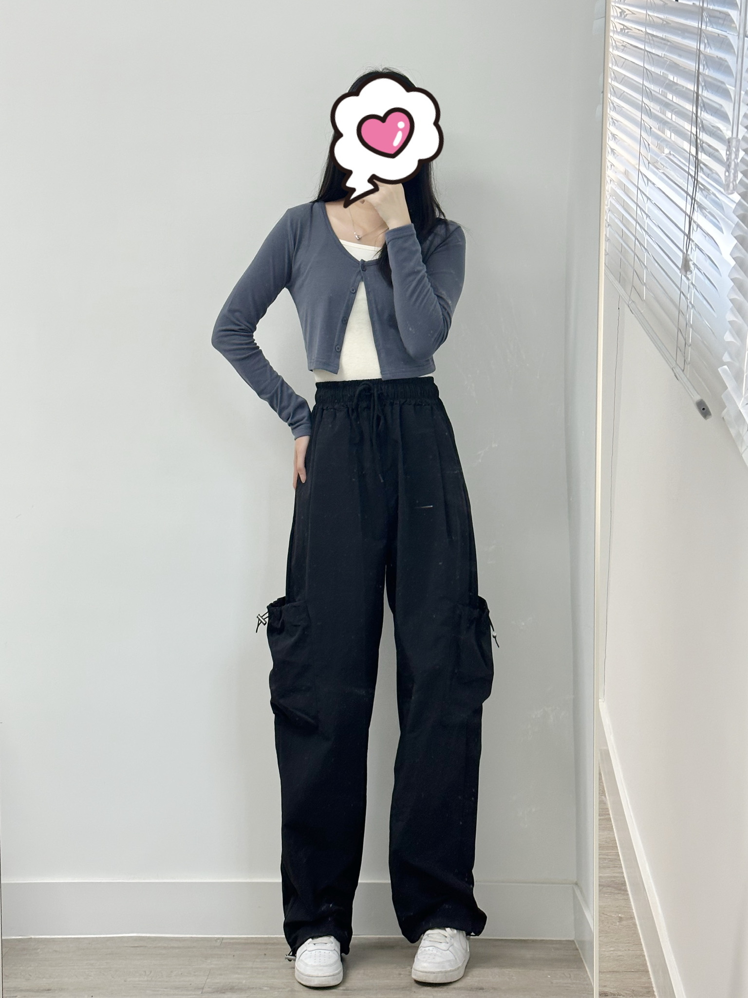 【優惠現貨】韓國抽繩工裝褲（2色）