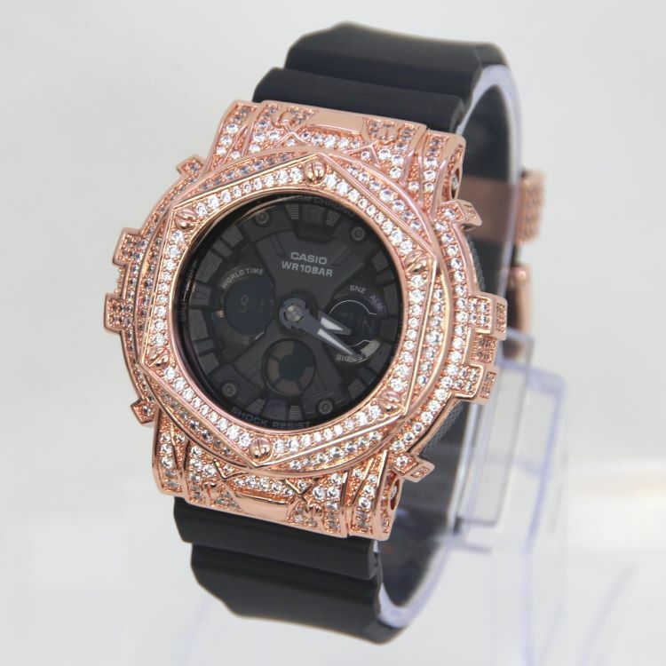 玫瑰金色 改裝手錶 BA-130-1A - Rokkaku