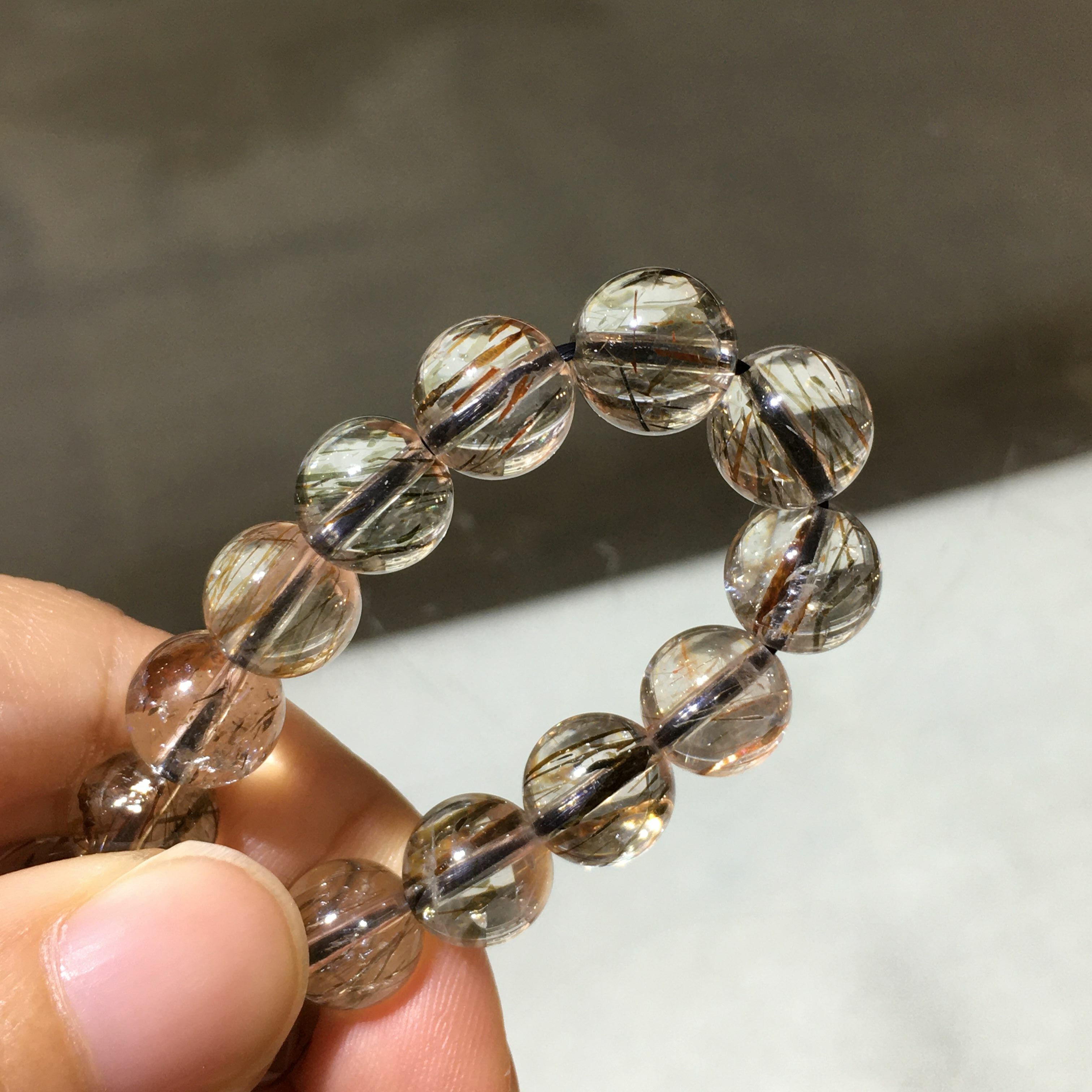 黑金髮手串 80022 8.5mm