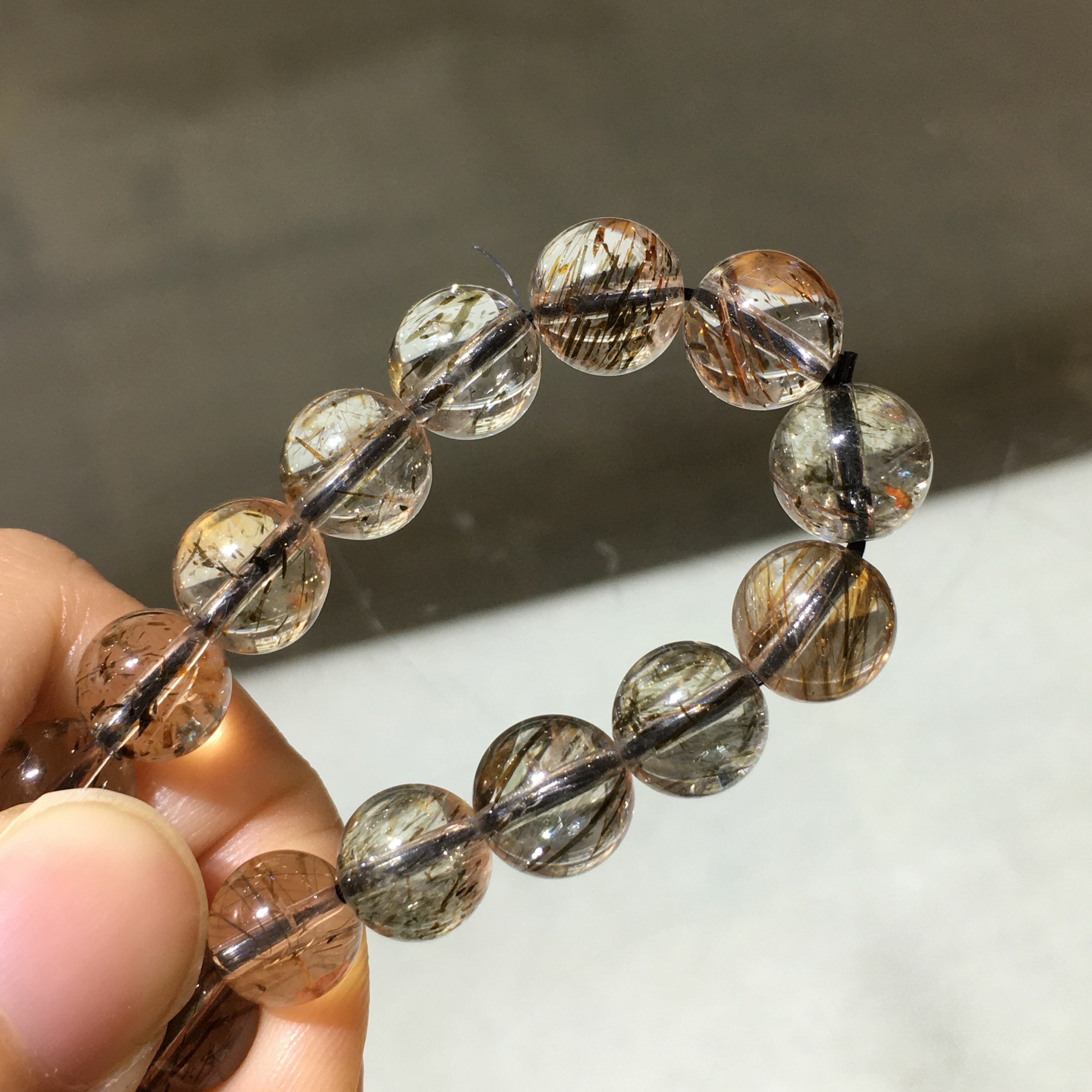 黑金髮手串 80029 8.5mm