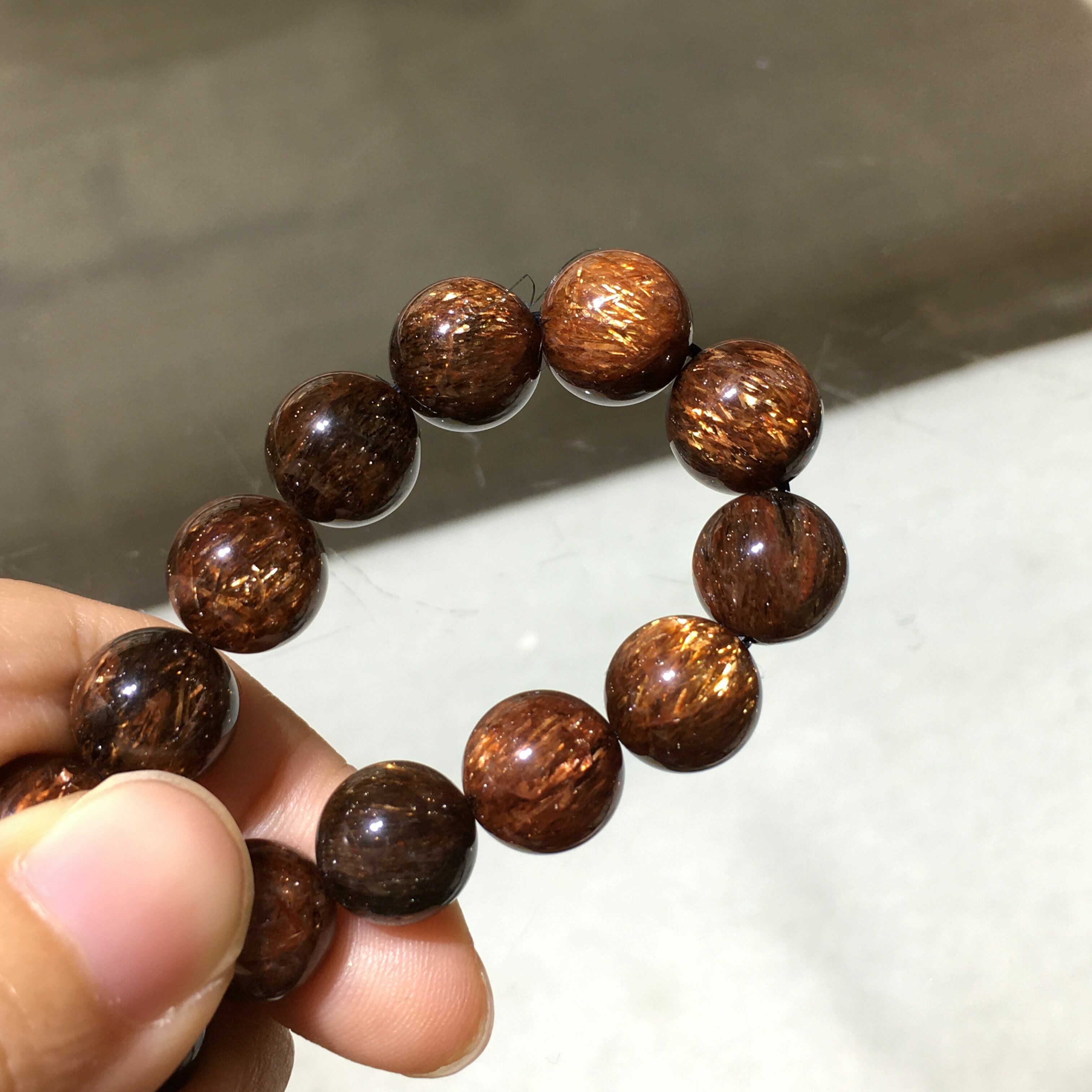 黑金髮手串 80100 10.5mm