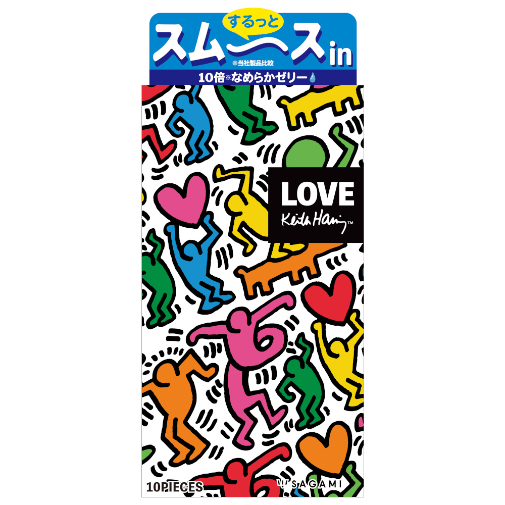Sagami Keith Haring 10 倍潤滑 10 片裝