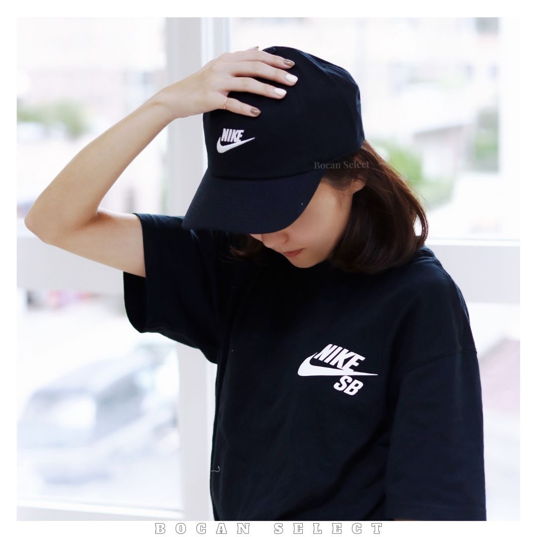 NIKE CAP 刺繡老帽黑色／奶茶色（FB5368-011 / FB5368-247）