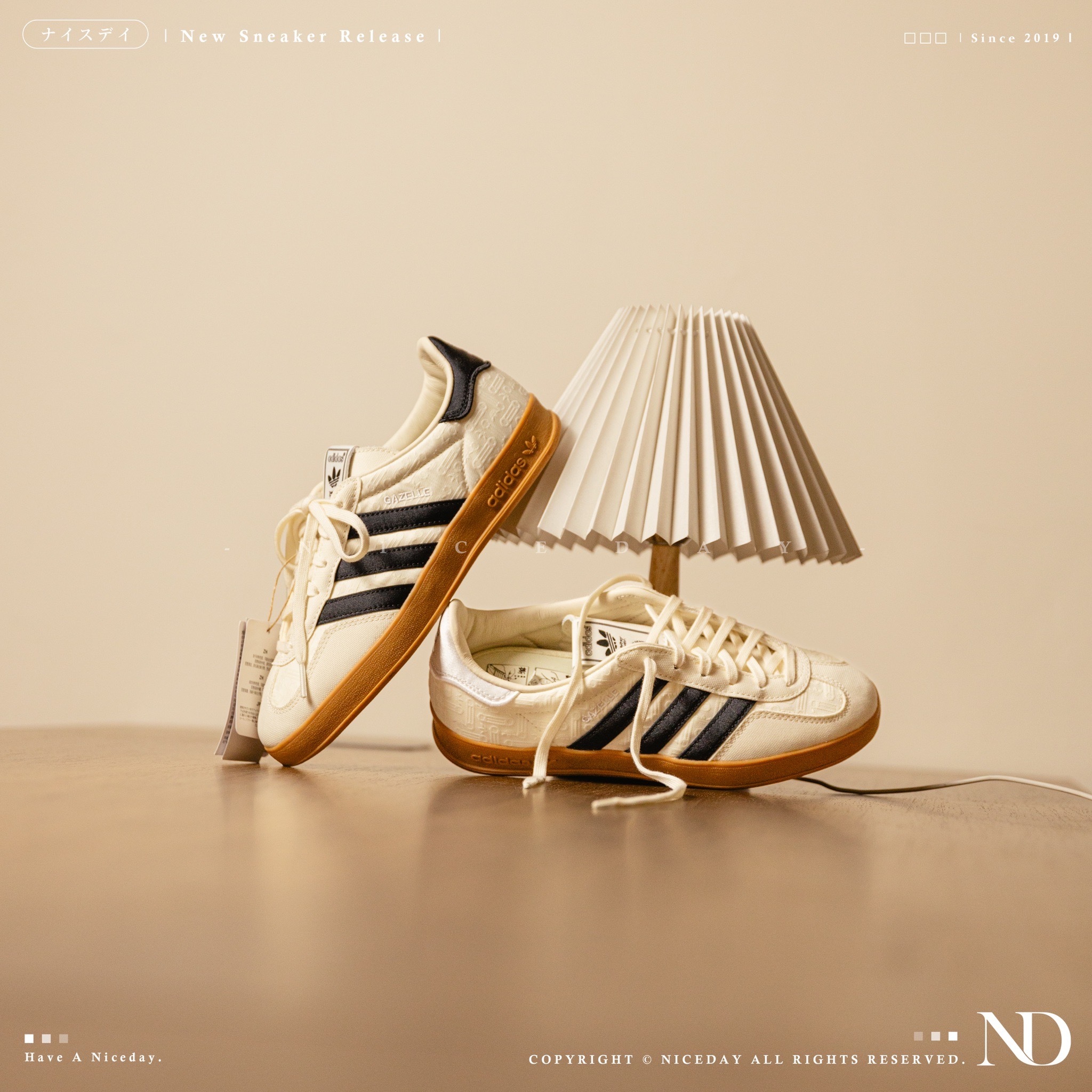 NICEDAY 代購 Adidas Gazelle x Dorophy Tang Taiji 太極 米白 聯名款 撕撕樂 男女尺寸 IG3677