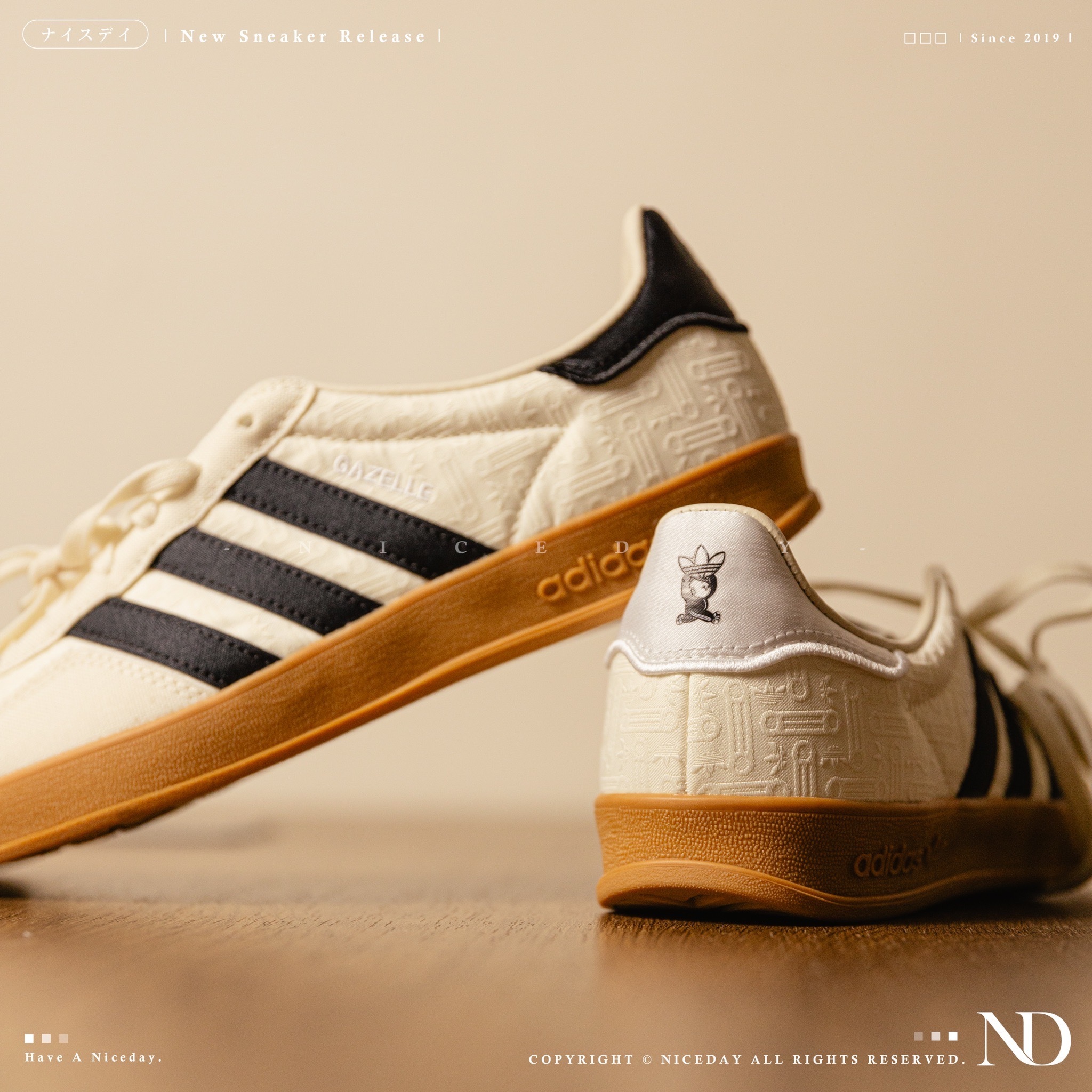 NICEDAY 代購 Adidas Gazelle x Dorophy Tang Taiji 太極 米白 聯名款 撕撕樂 男女尺寸 IG3677