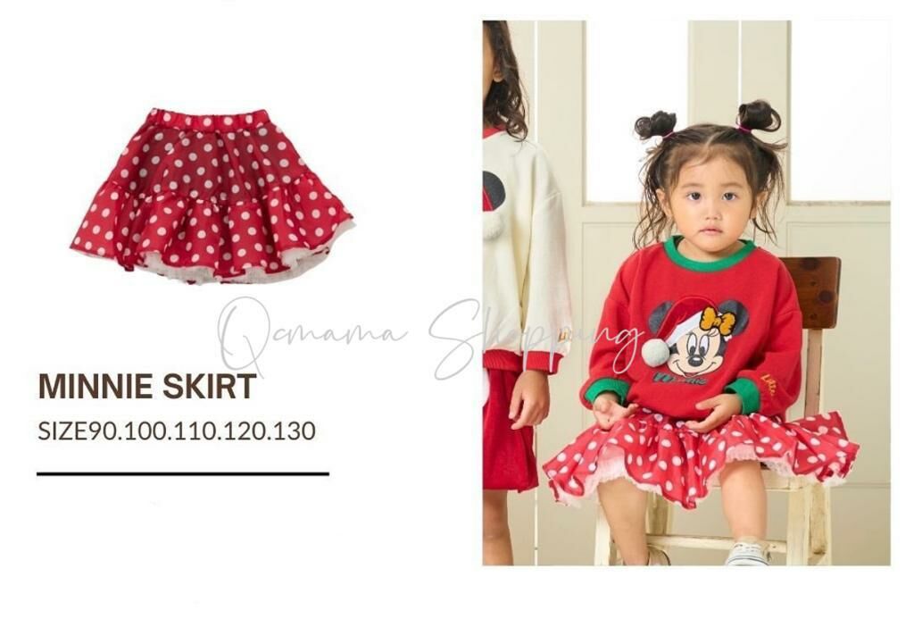 (現貨) 🇯🇵 100%日本直送 Disney 聖誕Minnie 裙 (90/100/110)