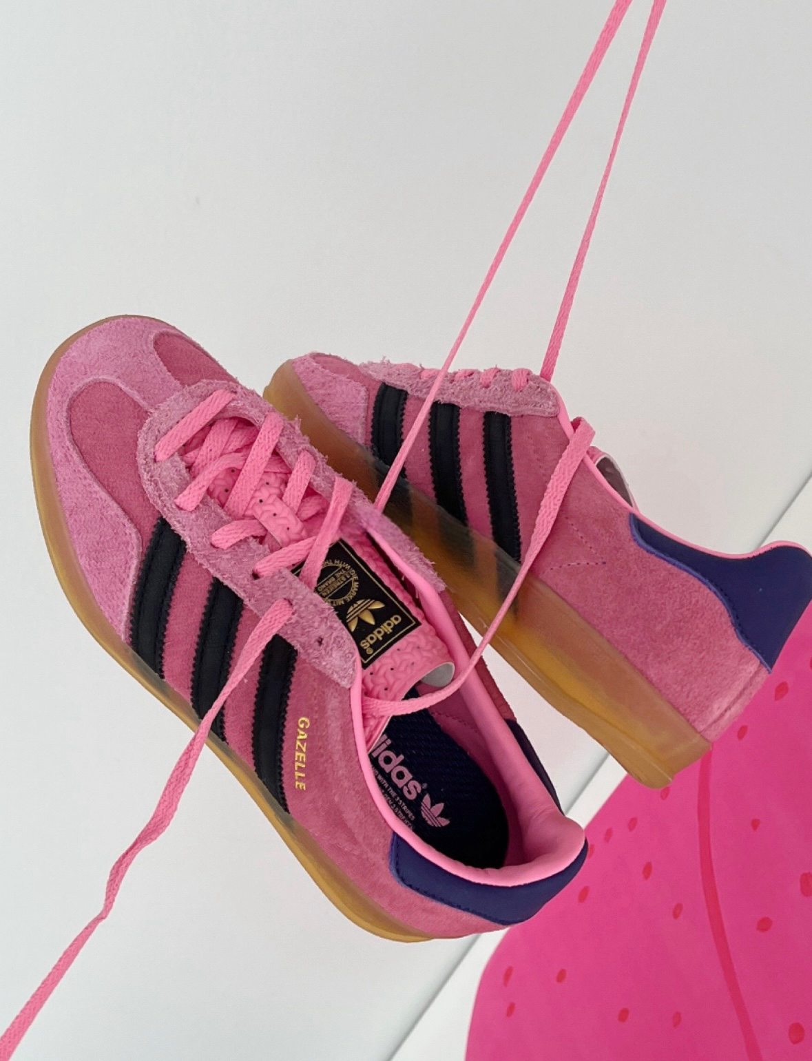 Αdidas Οriginаls Gazelle lndoor 芭比粉 粉黑 粉色 一般底 焦糖底 德訓鞋 IE7002/預購