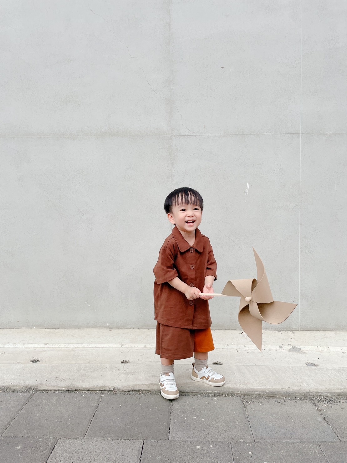 澳洲Alfred 純棉簡約襯衫上衣 - Chocolate