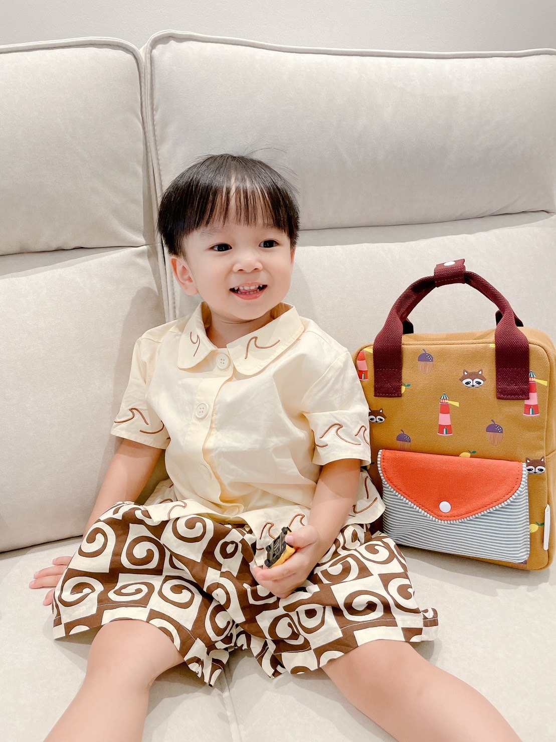 澳洲Alfred 全棉府綢短褲 - Chocolate