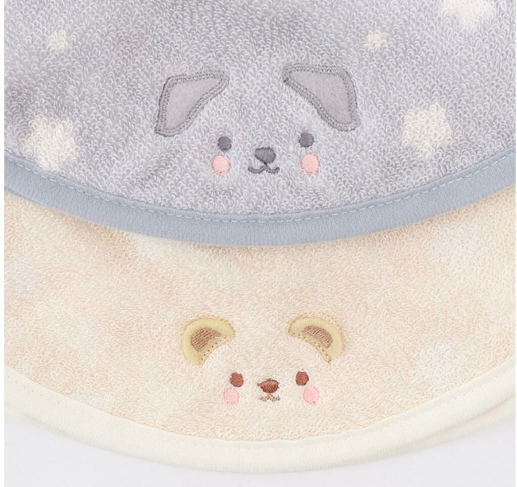 (現貨) 🇯🇵 100%日本直送 動物狗狗熊仔 360口水肩set (1set 2pc)