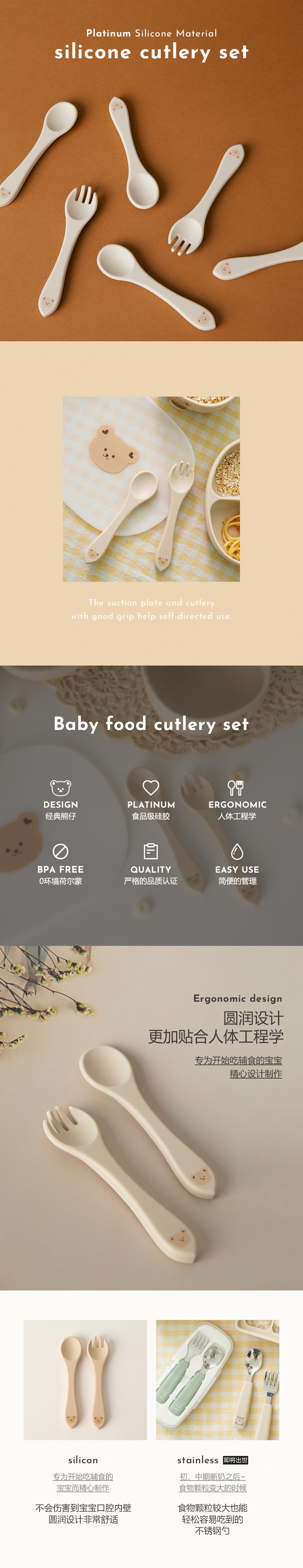 (現貨) DTD 熊仔叉匙set