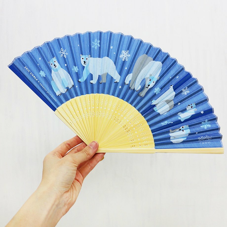 Eric Carle 北極熊 絲質扇子 摺扇｜日本表現社