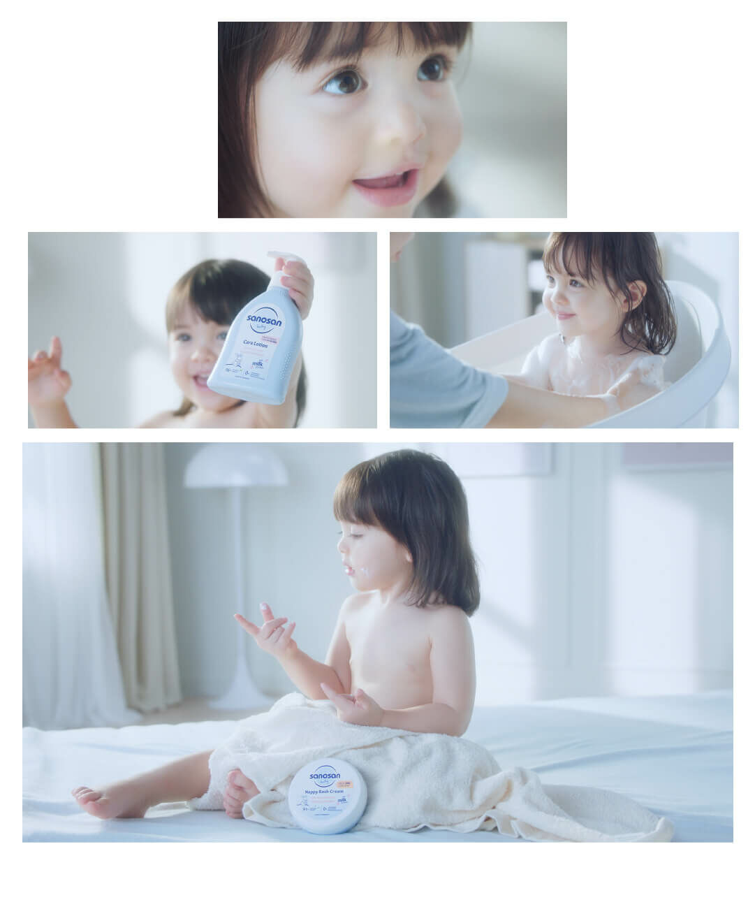 珊諾最premium寶寶保養品，珍稀水解乳蛋白精華，為寶寶肌膚形成呵護屏障，寶寶沐浴乳/泡泡露/嬰兒洗髮精/嬰兒乳液/屁屁膏，給寶貝獨家的愛、獨家的 SPA