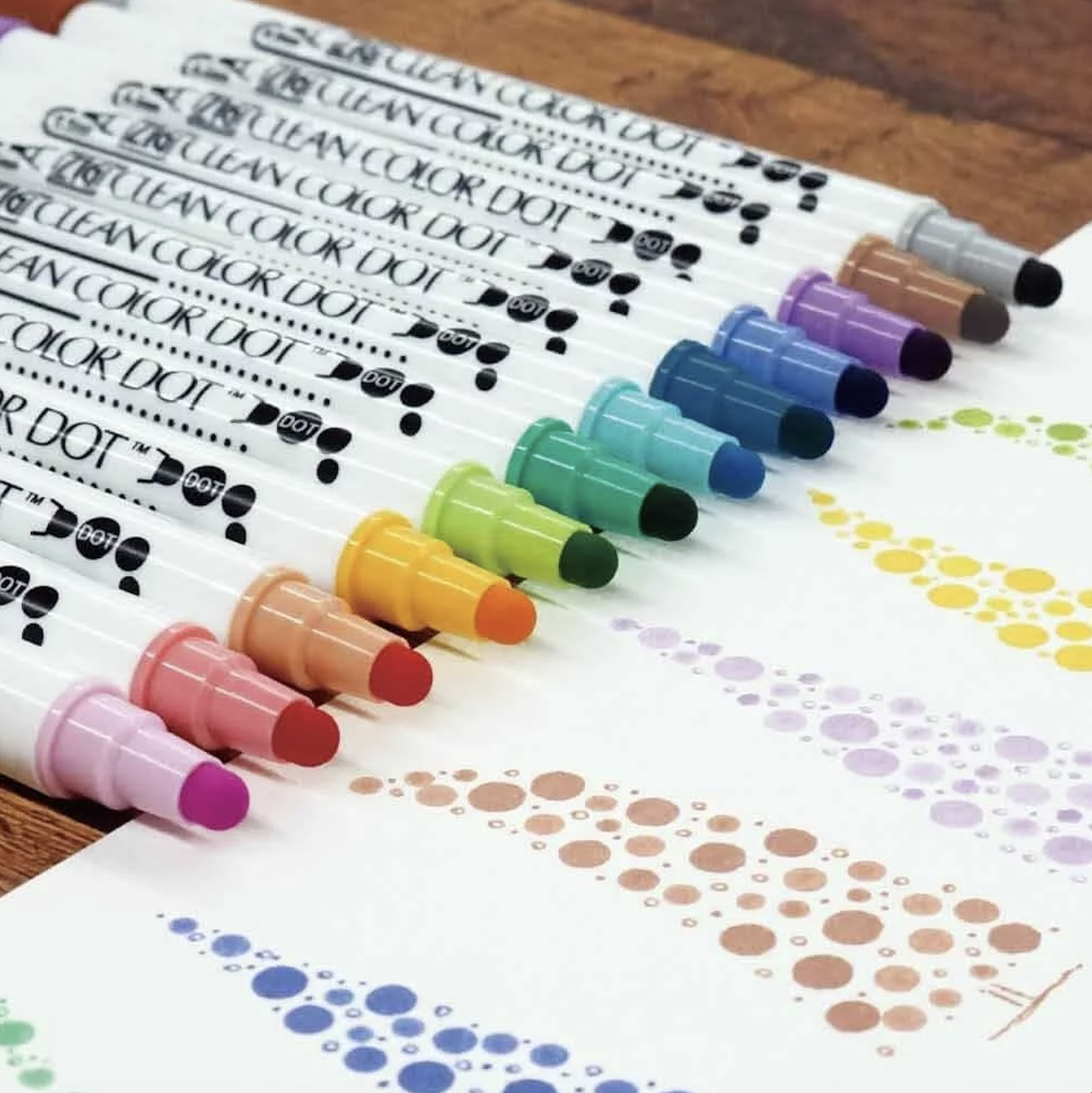 日本製 ZIG 雙頭圓點繪畫筆 12色套裝