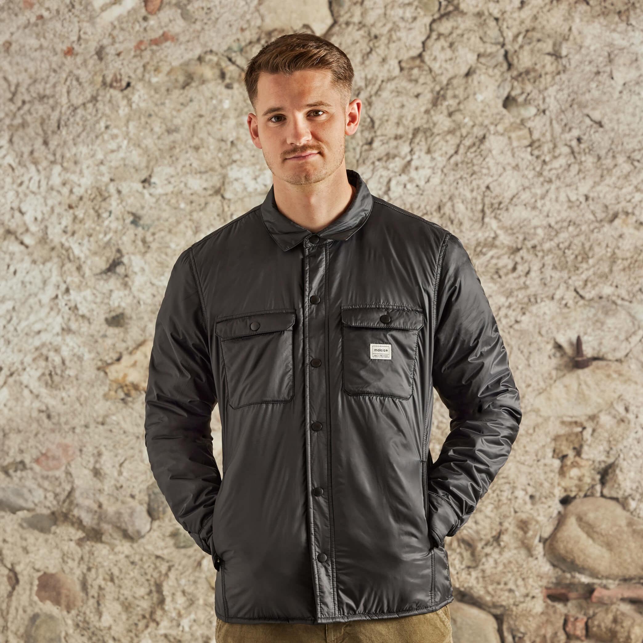 【MALOJA】男Primaloft BIO防雪保暖襯衫式外套 / 23MA36532-[黑、橄欖綠]