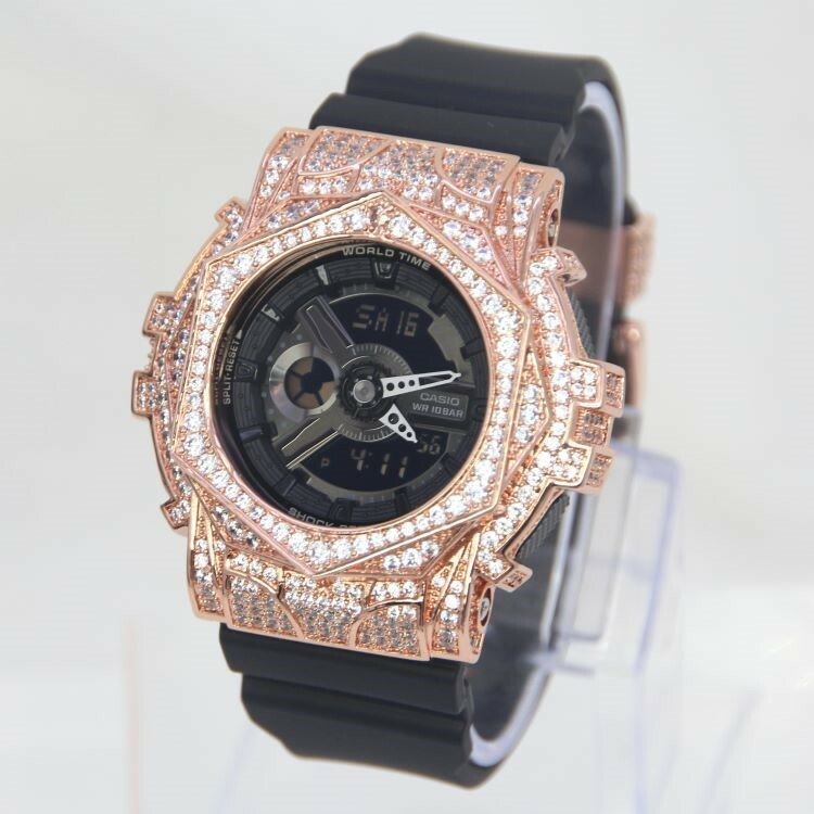 玫瑰金 改裝手錶 BA-110XBC-1A - 玫瑰