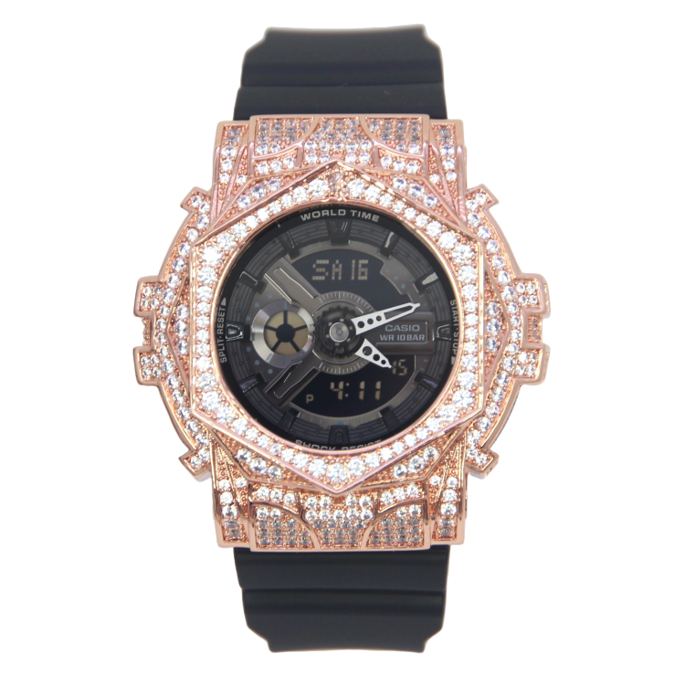 玫瑰金 改裝手錶 BA-110XBC-1A - 玫瑰