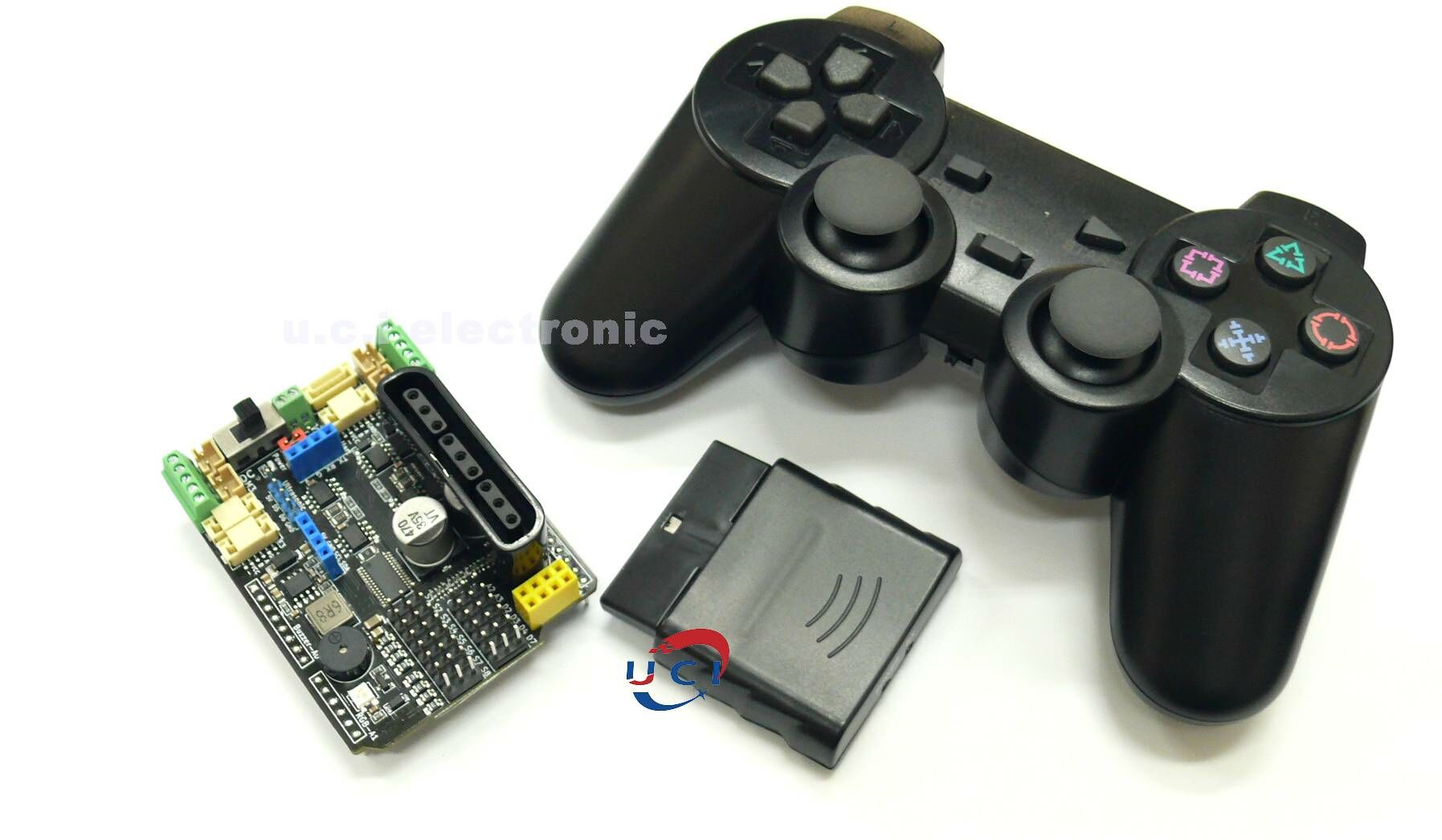 【UCI電子】 (中上) 四路電機驅動擴展板PS2藍牙wifi控制 全相容arduino uno r3 mega2560