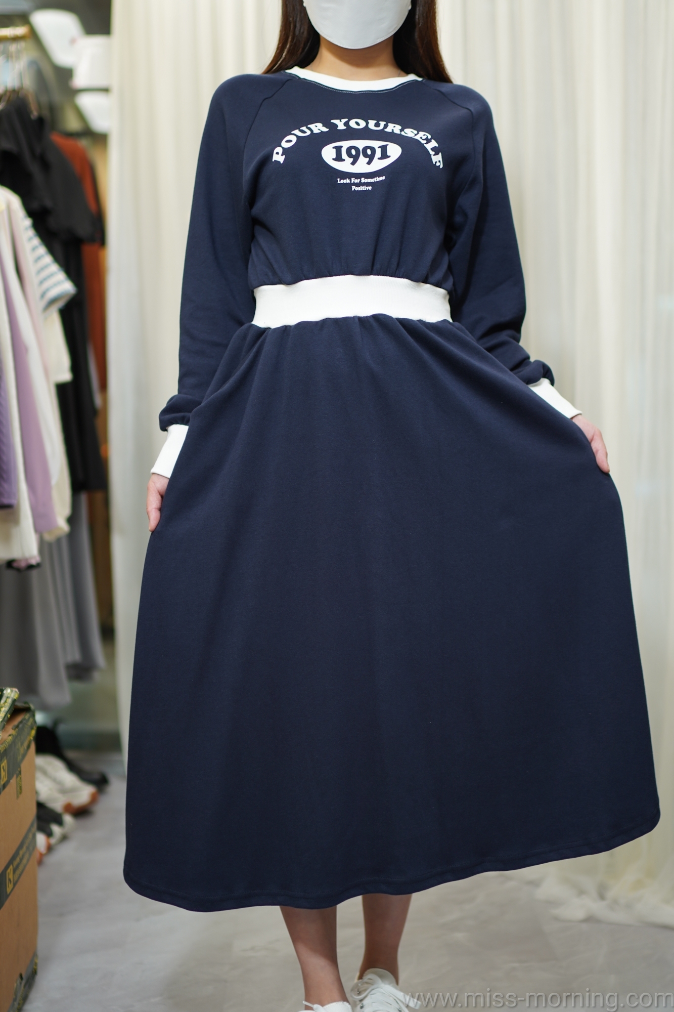 悠閑顯瘦連身裙(66502)