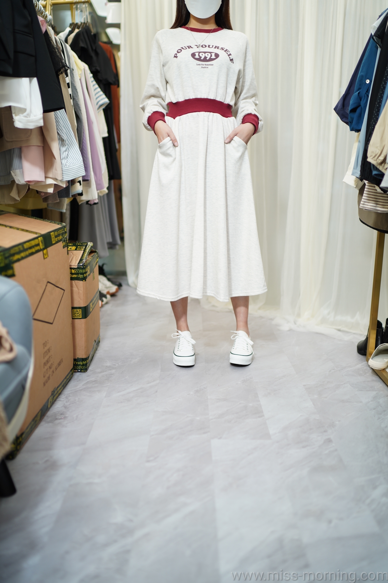 悠閑顯瘦連身裙(66502)