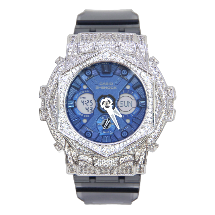 銀色 Mini-G 改裝手錶 GMA-S120TB-8A - 玫瑰