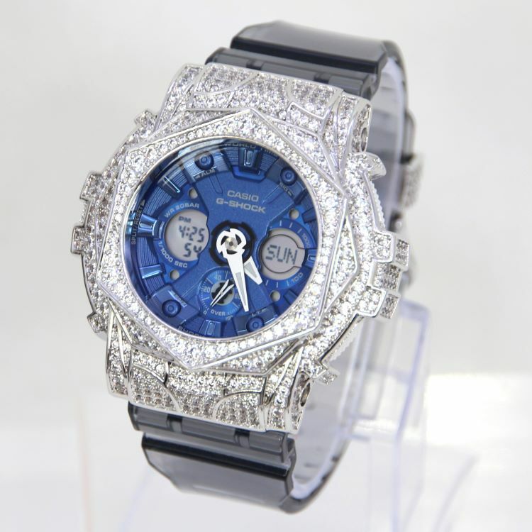 銀色 Mini-G 改裝手錶 GMA-S120TB-8A - 玫瑰