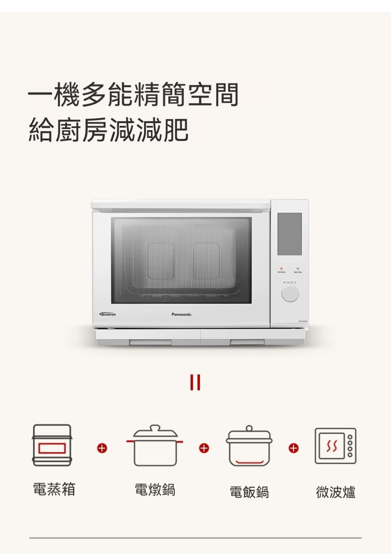 【全球配送】日本 Panasonic 家用 MC2200 微波爐 烤 蒸 焗 4合一 烤箱 ｜香港發送