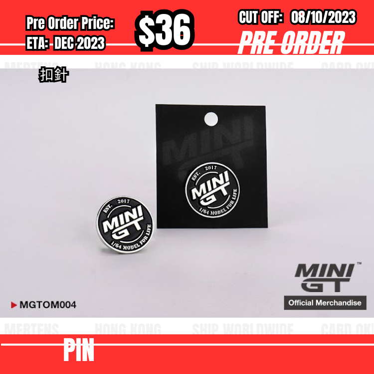 PO-$36 * Mini GT *  Round Logo Pin (2.45 cm) [OD26/09]