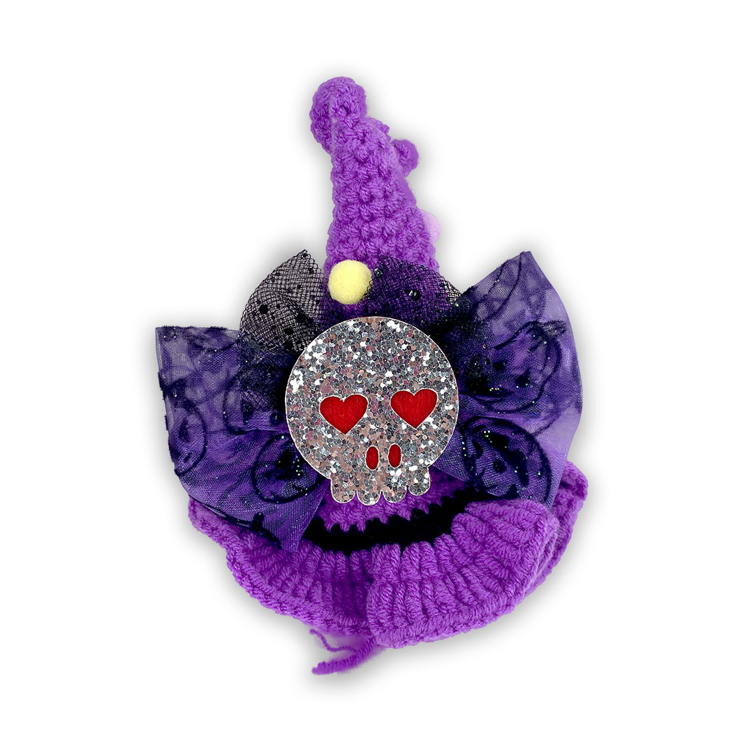 Purple Halloween Crochet Witch Hat