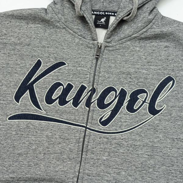 KANGOL 外套 中性 草寫LOGO 灰 連帽外套 6255140410