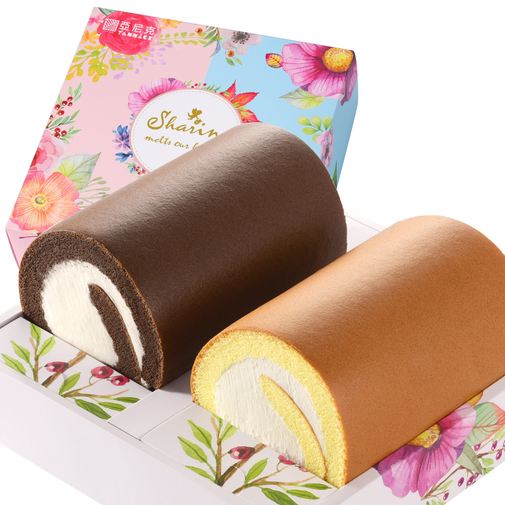 亞尼克生乳捲-雙捲禮盒 (原味+特黑)