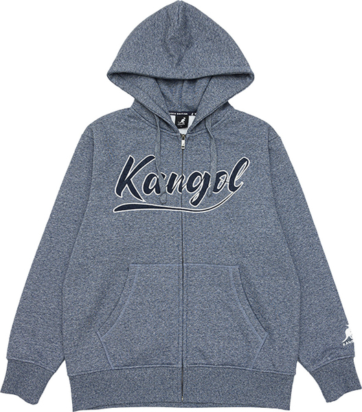 KANGOL 外套 中性 草寫LOGO 深藍 連帽外套 6255140480