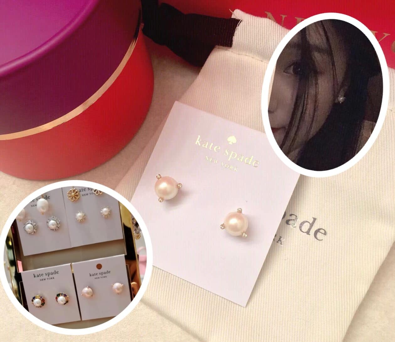 WSBC0023  Kate Spade珍珠款耳環（現貨)