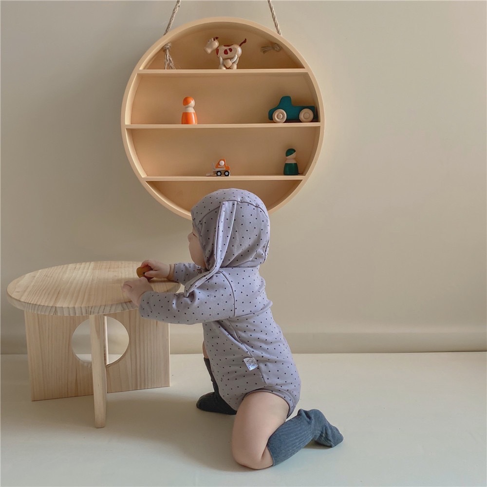 滿版星星長耳兔包屁衣｜含帽