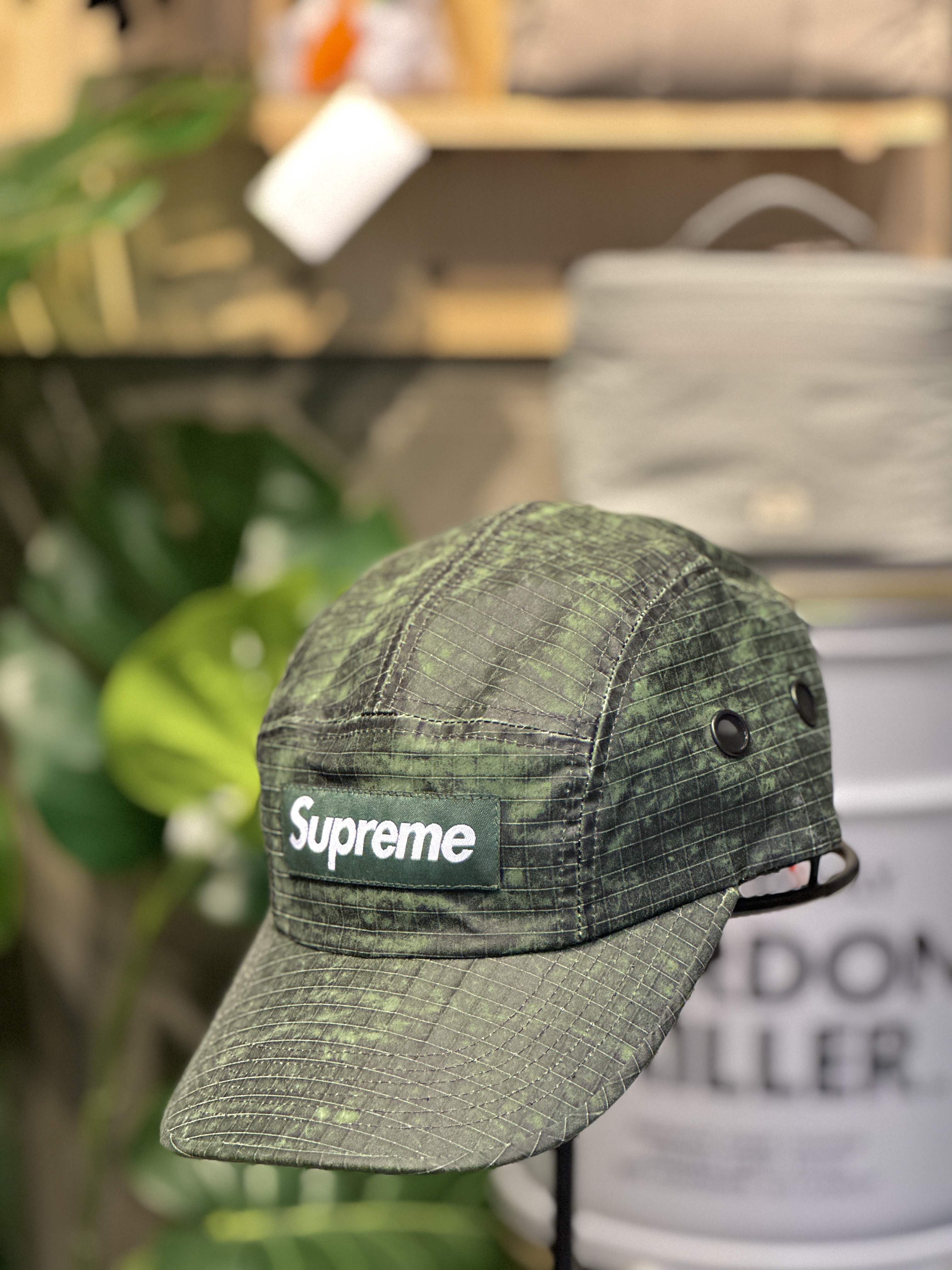 現貨』supreme Distressed Ripstop camp cap 抗撕裂布彰分割帽