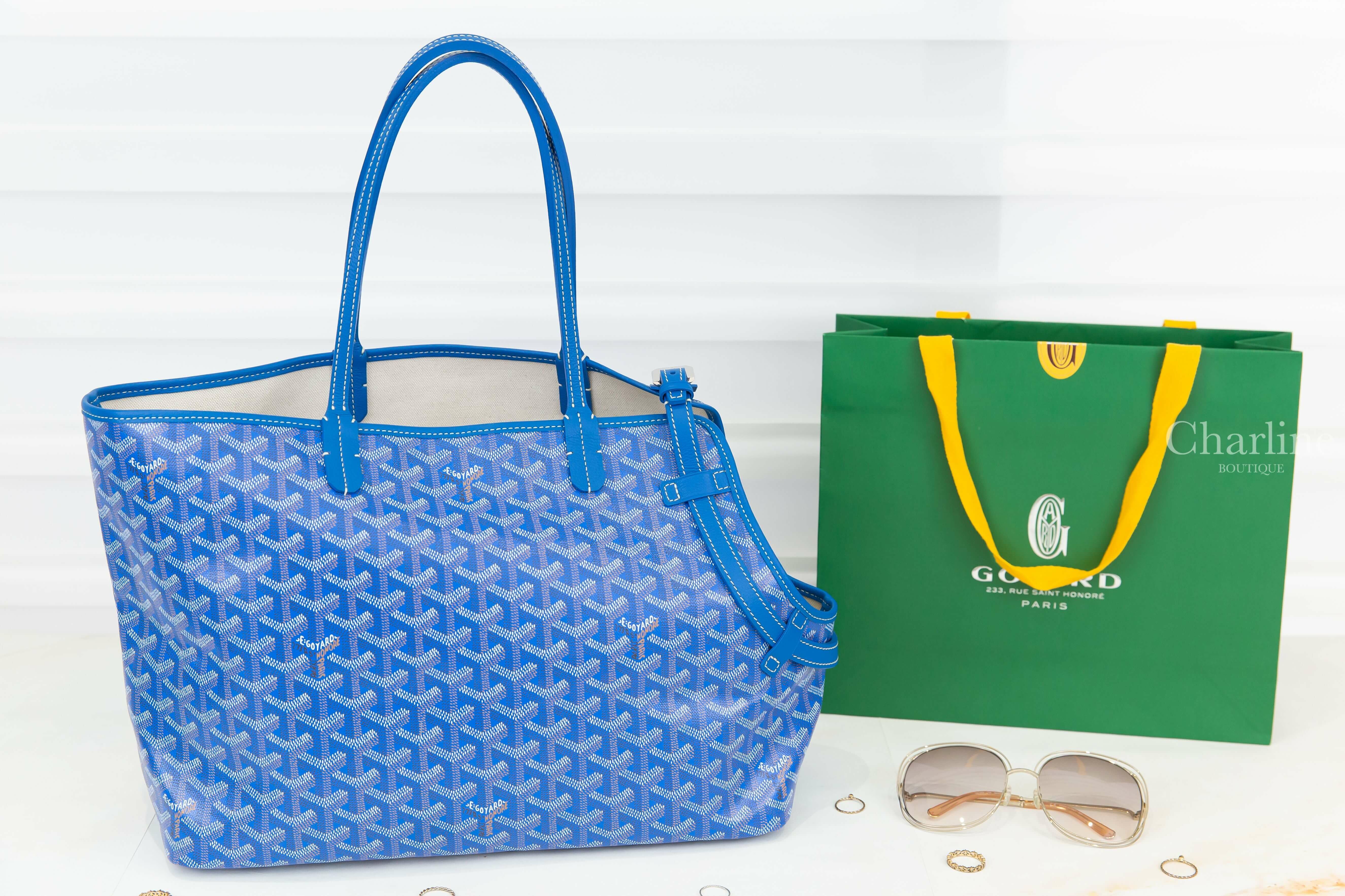 Goyard Chien Gris Bag 寶藍色提把無拉鍊寵物托特包-Charline Boutique精品代購