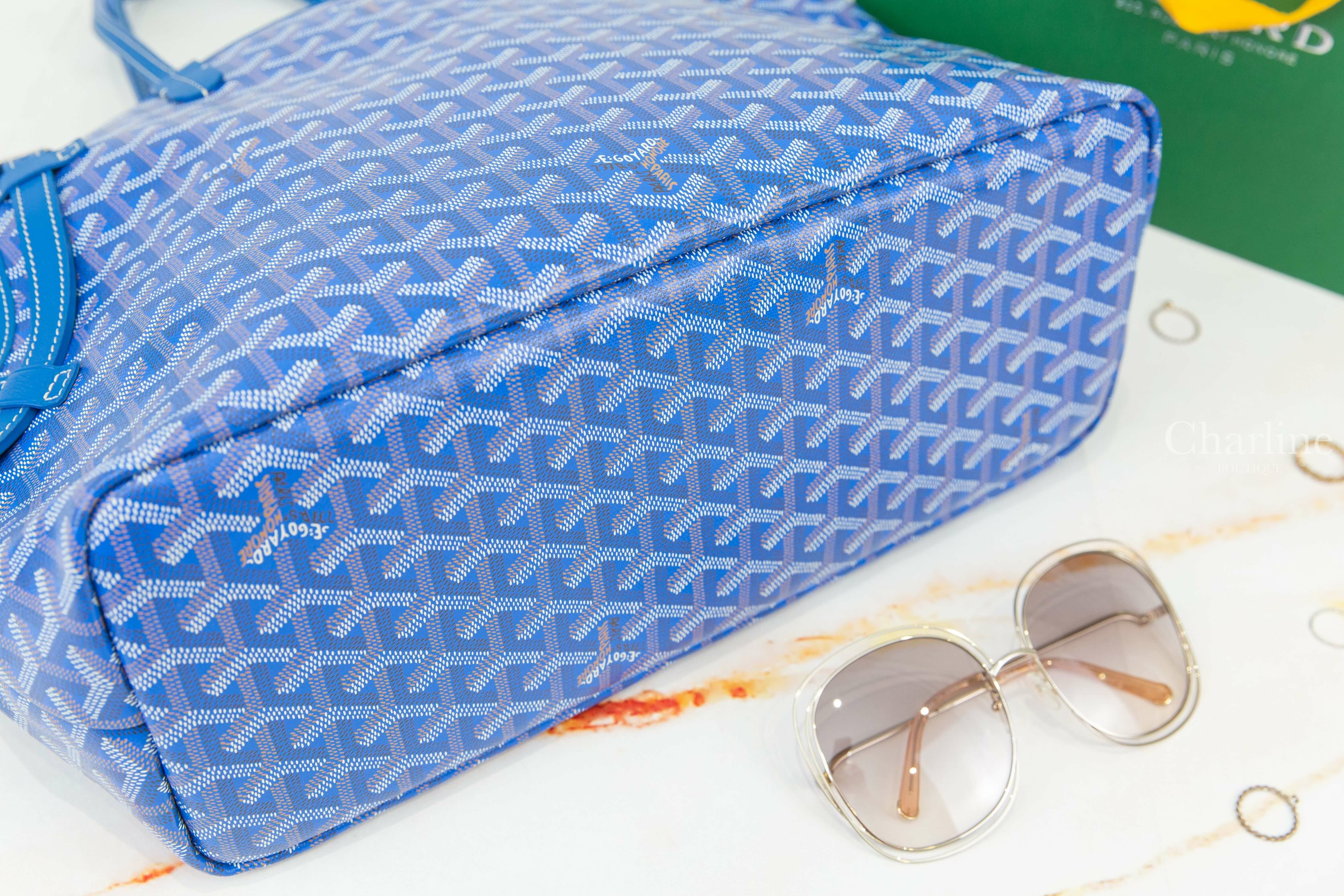 Goyard Chien Gris Bag 寶藍色提把無拉鍊寵物托特包-Charline Boutique精品代購