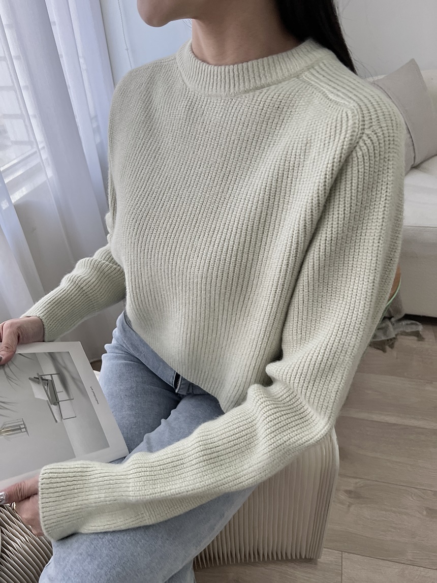 基礎款坑紋短版毛衣*4色