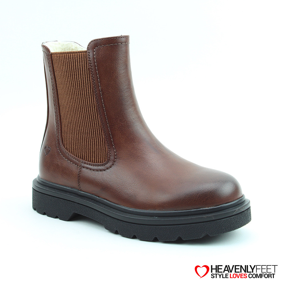 【HEAVENLY FEET】英國舒適品牌 |  Saint2 Warm休閒踝靴 咖啡